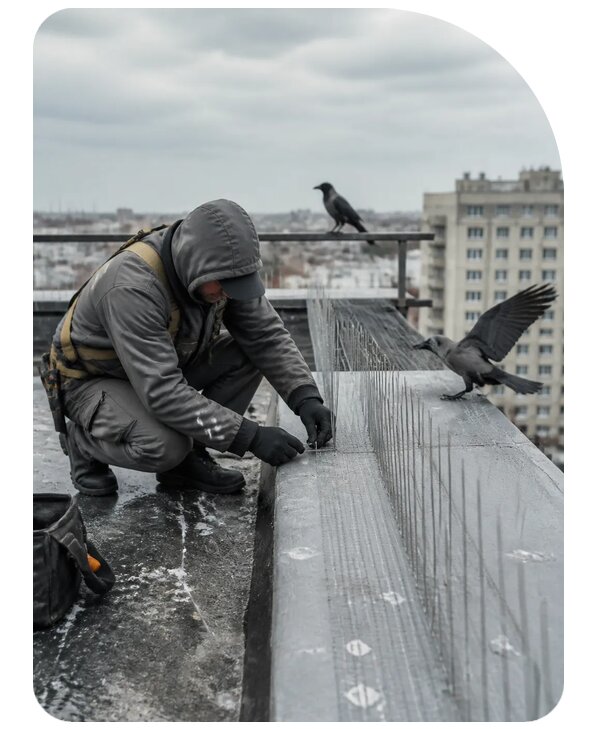 Защита от ворон под ключ в Печоре по цене от 5091 р. | Сенат-Пчр